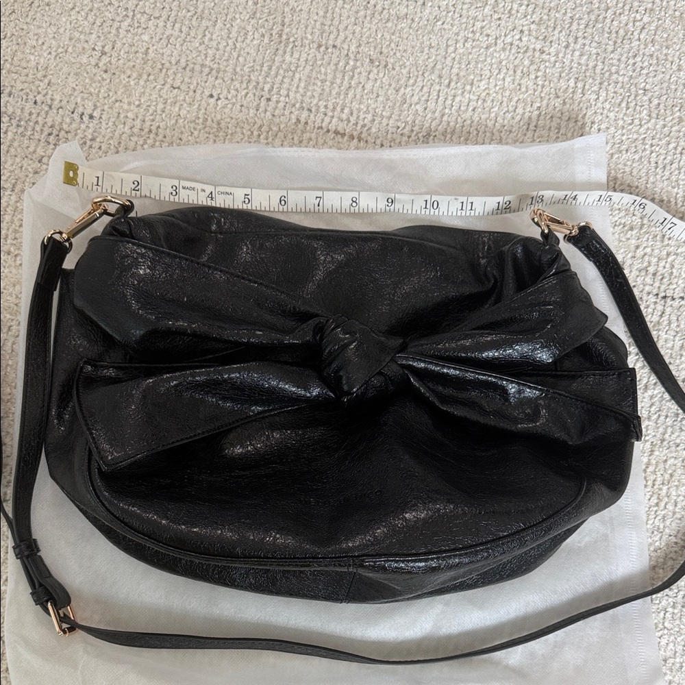 NWOT Black Knot-Front Shoulder Bag